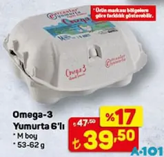 OMEGA-3 YUMURTA 6'LI fiyat ve kampanya bilgisi